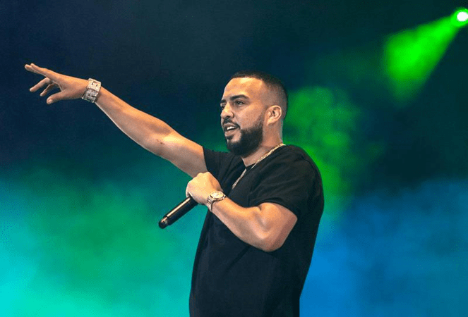 Moroccan-American Hip-Hop rapper French Montana performing live